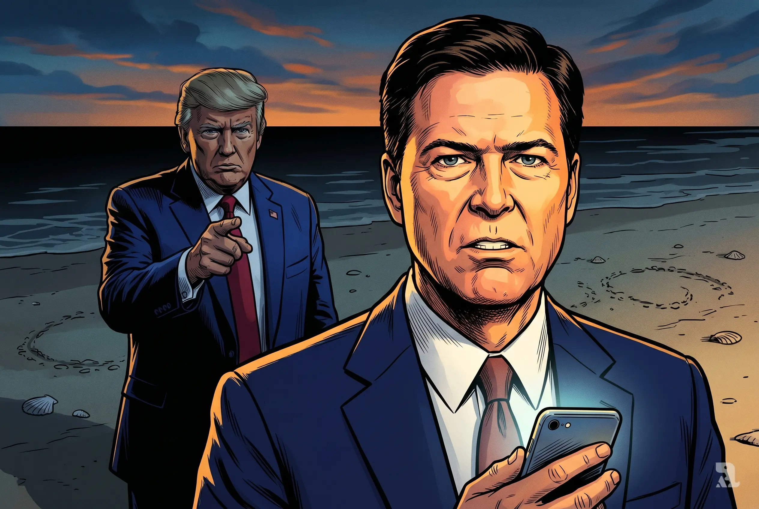 james-comey-seashell-photo-federal-charges-trump-conflict-factlyn